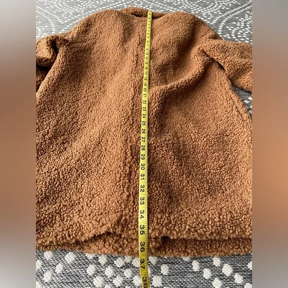 A New Day Teddy Bear Fuzzy Brown Jacket XL NEW Sherpa Parka Christmas Holiday - Picture 12 of 12